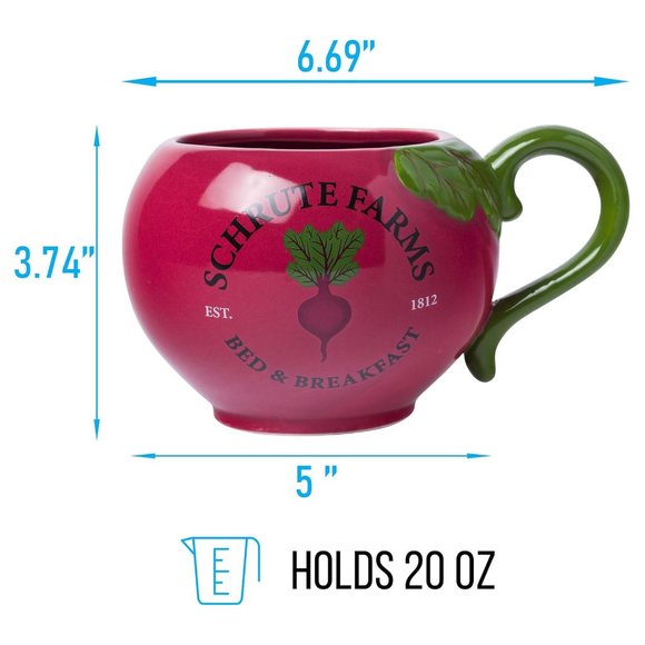 The Office Schrute Farms Beets Sculpted Ceramic 20oz Mug - Picture 7 of 12